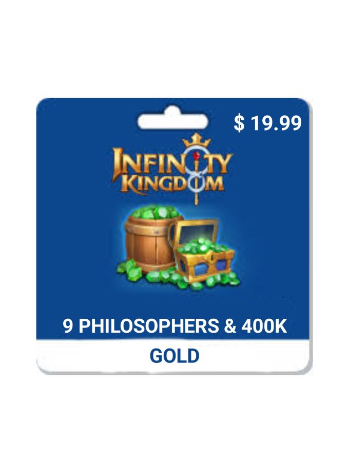 Infinity Kingdom Plus 9 Philosophers Stones & 400K Gold $49.99