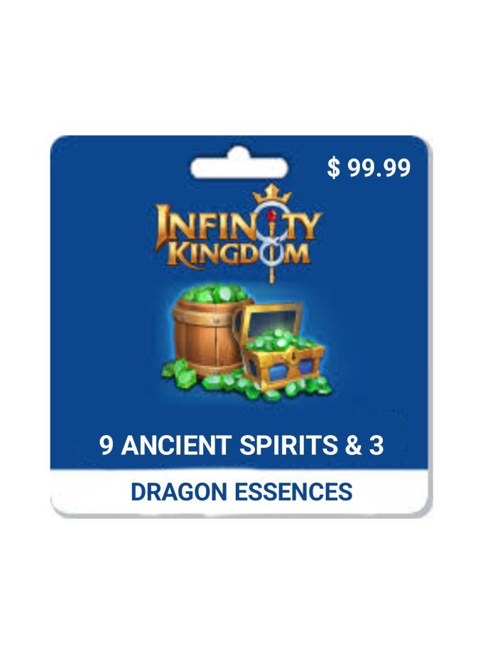 Infinity Kingdom Plus 9 Ancient Spirits Selection Chests & 3 Dragon Essences $99.99